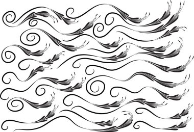 Dalgalı soyut vektör şablonu tasarımı