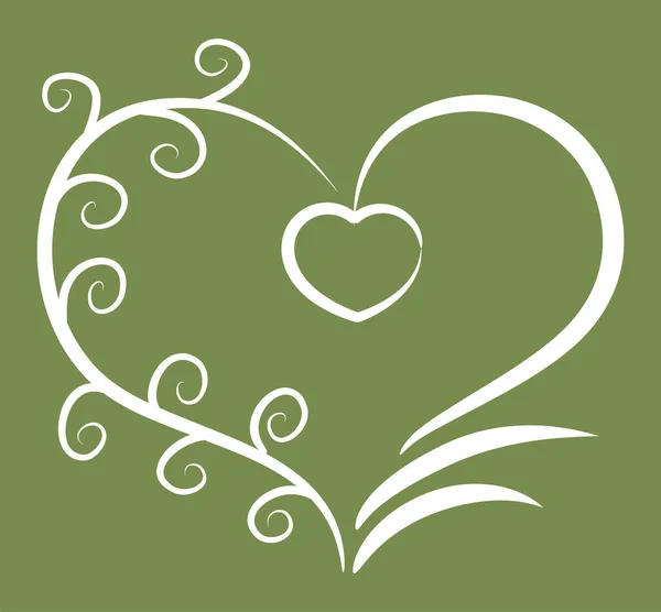 Logotipo Colorido Coração Plano Com Galhos Árvore Isolado Fundo Branco —  Vetores de Stock