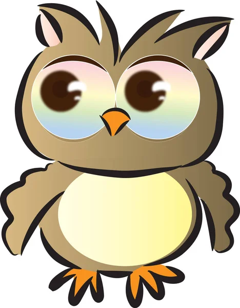 Owl Flat Icon Vector Illustration — Stock Vector