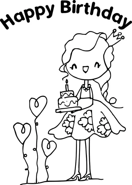 Çizgi film kızlarıyla vektör çizimi 