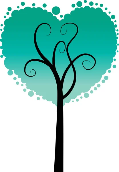 Beautiful Design Tall Trees Drawing — Stock Vector