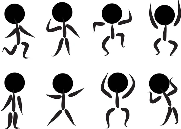 Cartoon Kleine Mensen Figuren Geïsoleerd Witte Achtergrond Vector Illustratie — Stockvector