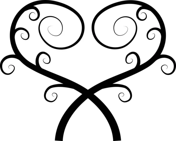 Барвистий Логотип Плоского Серця Гілками Дерева Ізольовані Білому Тлі — стоковий вектор