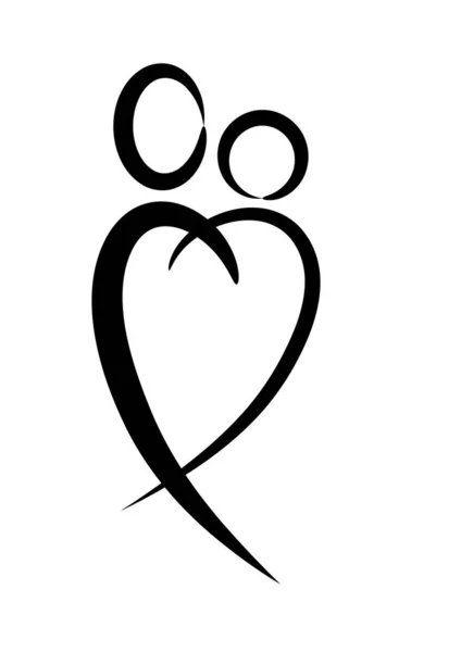 Tecknad Ritning Logotyp Isolerad Vit Bakgrund — Stock vektor