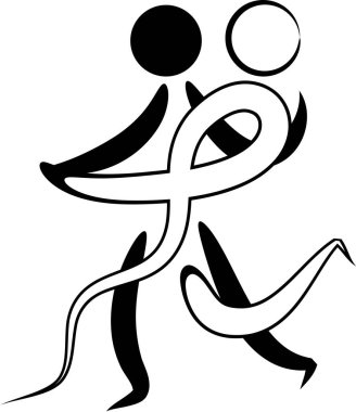 Bir kadın ve erkeğin vektör çizimi