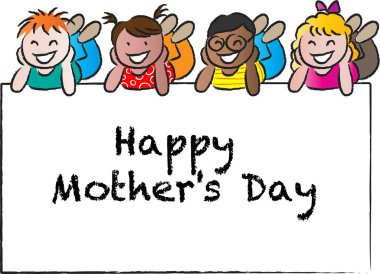 çocuklar çizgi film web vektör resimleme arka planı