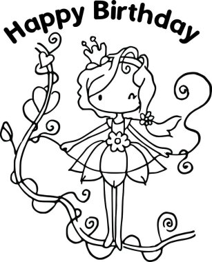 Çizgi film kızlarıyla vektör çizimi 