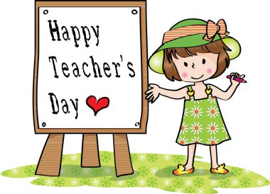 Mutlu öğretmenler günü kartı