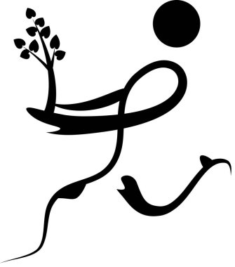 İnsan vücudunu ağaçla çizen fırça darbeleri, aşk konsepti 