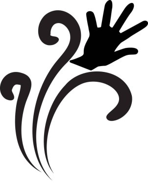 beyaz arkaplanda izole edilmiş logo çizimi