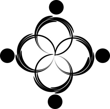 beyaz arkaplanda izole edilmiş logo çizimi