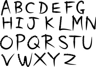 Vektör illüstrasyon arkaplan alfabesi 