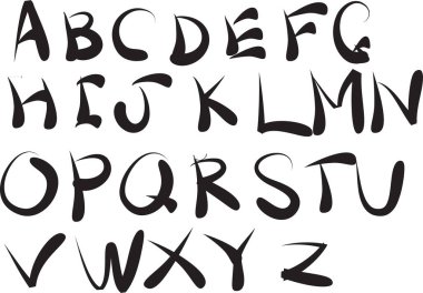 Vektör illüstrasyon arkaplan alfabesi 