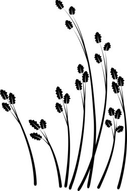 Beyaz arkaplan, vektör, illüstrasyon üzerinde izole edilmiş yaprakları olan renkli düz ağaç dalları