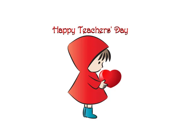 Feliz tarjeta del día de los profesores — Vector de stock
