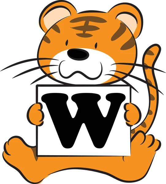 Hayvanlı renk vektörü w harfini çiziyor