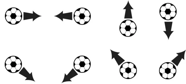 Boules Flèches Isolées Sur Fond Blanc Illustration Vectorielle — Image vectorielle