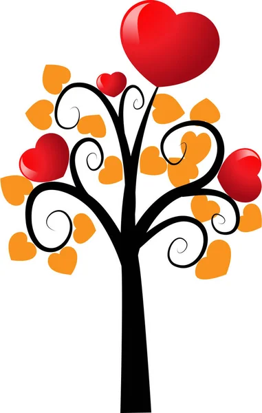 Fond Amour Avec Coeur Illustration Vectorielle — Image vectorielle