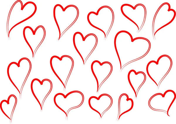 Güzel dekoratif kalp koleksiyonu, aşk konsepti 