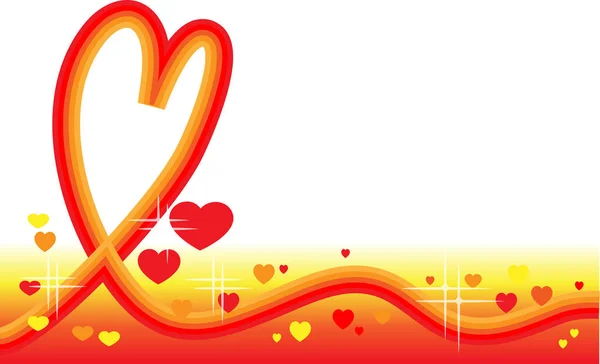 Love Background Hearts Vector Illustration — Stock Vector