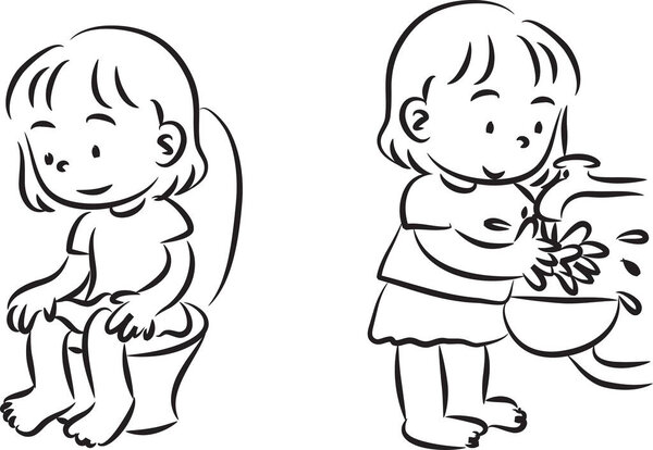 cartoon illustration with girls