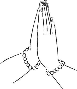 İki elin vektör simgesi