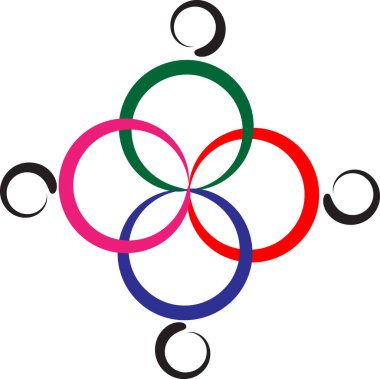 beyaz arkaplanda izole edilmiş logo çizimi