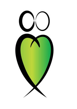 beyaz arkaplanda izole edilmiş logo çizimi