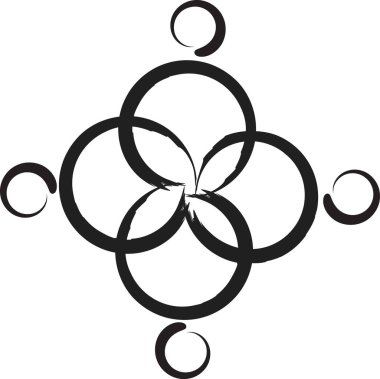 beyaz arkaplanda izole edilmiş logo çizimi