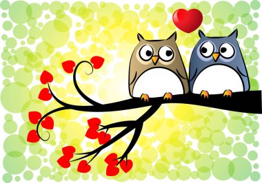 Baykuş yassı ikon vektör çizimi 