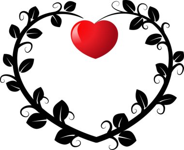 Dekoratif kalpleri olan güzel bir çerçeve, aşk konsepti  