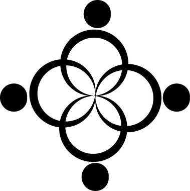 beyaz arkaplanda izole edilmiş logo çizimi