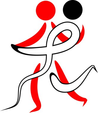 Bir kadın ve erkeğin vektör çizimi