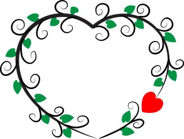 Dekoratif kalpleri olan güzel bir çerçeve, aşk konsepti  