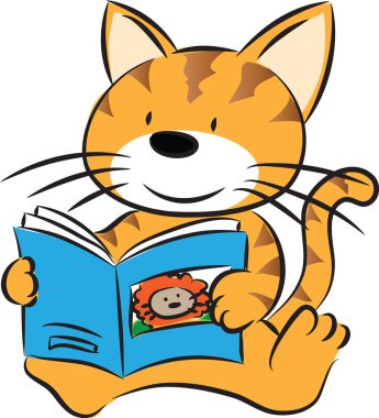 Beyaz arka planda şirin kediler çizgi film vektör çizimi, romantik konsept 