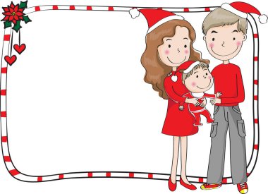 Noel Baba ve Kız 'la Noel kartı