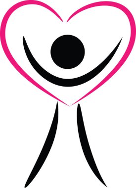 çizgi film karakteri logosu beyaz arkaplanda izole edildi