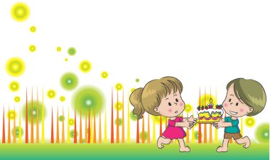 Bir kız ve kızının çizimi