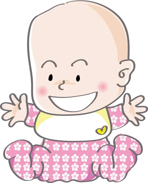 Schattig Baby Jongen Cartoon Karakter — Stockvector