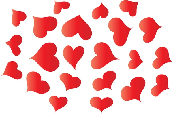 Conjunto Hermosos Corazones Ilustración Vectorial — Archivo Imágenes Vectoriales