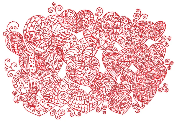 Güzel dekoratif kalp koleksiyonu, aşk konsepti 