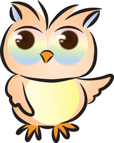 Owl Flat Icon Vector Illustration — Stock Vector