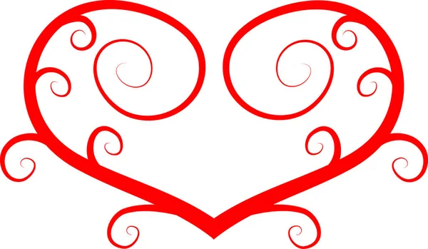 Logo Corazón Plano Colorido Con Ramas Árbol Aisladas Sobre Fondo — Vector de stock