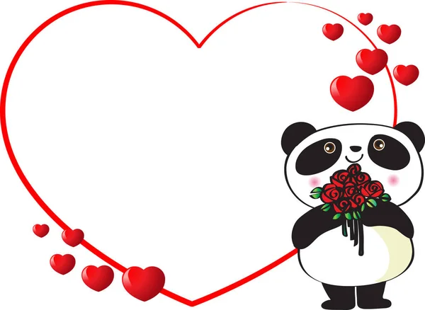 Panda Web Vecteur Illustration Fond — Image vectorielle
