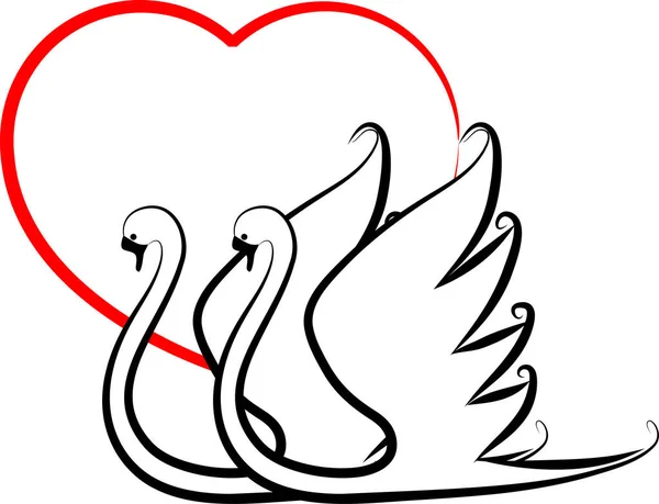 Векторная Иллюстрация Лебедя — стоковый вектор