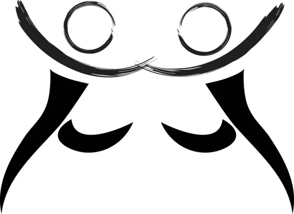 Мультяшний Малюнок Логотипу Ізольований Білому Тлі — стоковий вектор
