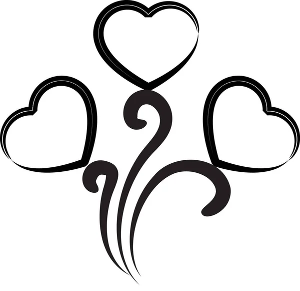 Πολύχρωμο Ρομαντικό Λογότυπο Καρδιές Απομονωμένες Λευκό Φόντο — Διανυσματικό Αρχείο