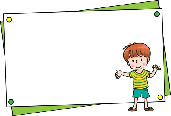 Kinderen Cartoon Web Vector Illustratie Achtergrond — Stockvector