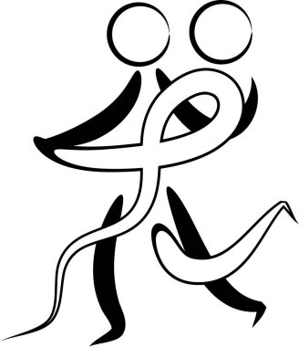 Bir kadın ve erkeğin vektör çizimi