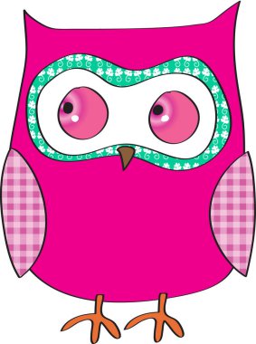 Baykuş yassı ikon vektör çizimi 